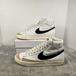 Nike Blazer Mid 77 Vintage Mens White Black BQ6806-100 High Top Sneakers Size 11